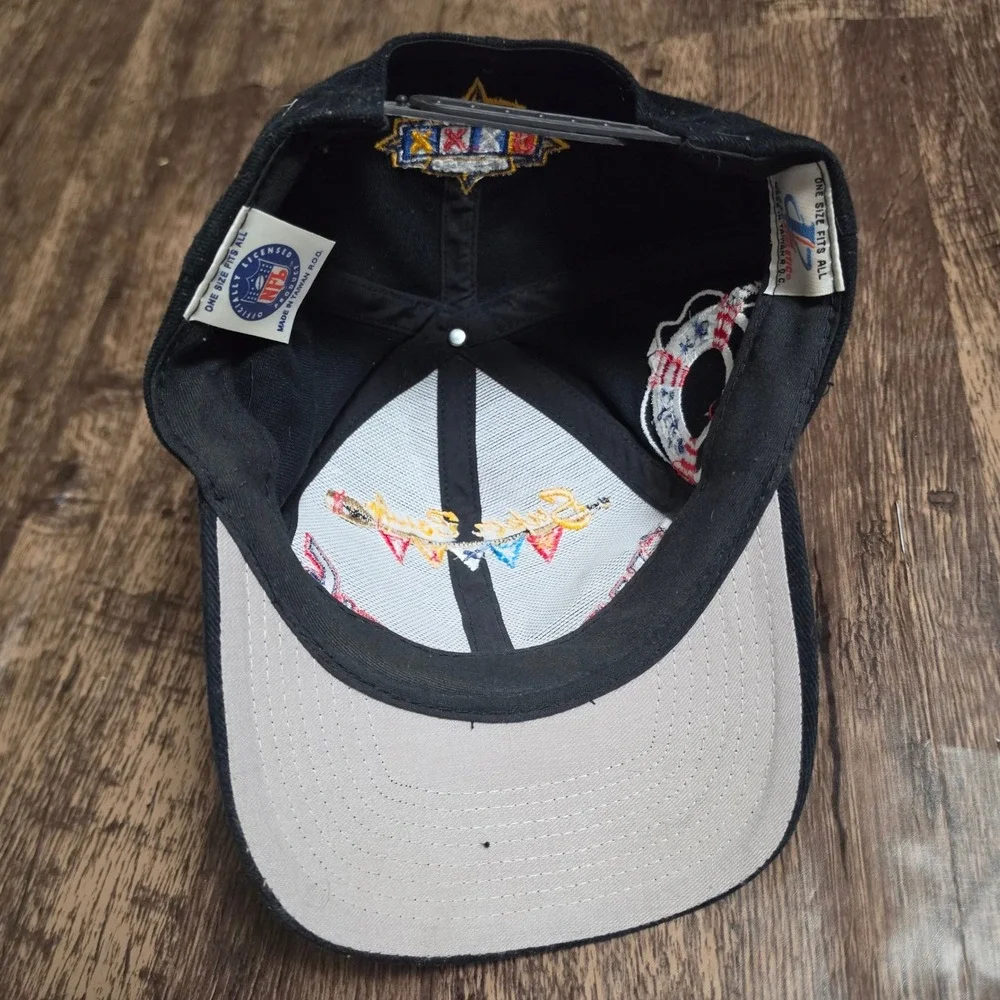 NFL Snapback Hat Mens Black Denver Broncos Super Bowl XXXII‎ Champions Vintage